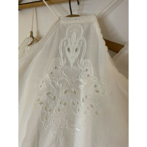 ANTHROPOLOGIE Let Me Be Lace Peplum Tank NWT White $148 Romantic Sz 10 Cottage - Picture 9 of 12